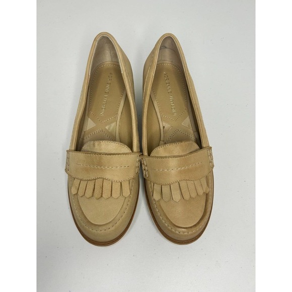 Adrienne Vittadini Tumult Fringe Platform Loafer Women's Leather Wedge SZ 6 - Picture 2 of 10